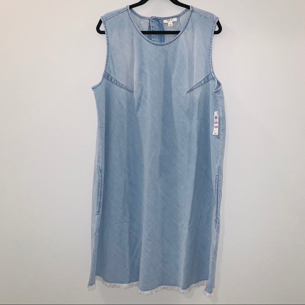 Style & Co Plus Size Light Wash Denim Tank Dress